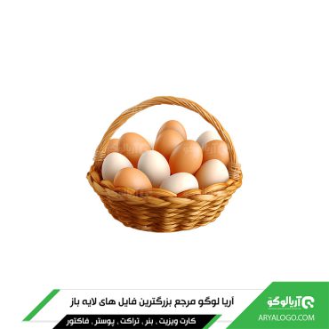 وکتور png سبد تخم مرغ کد 2