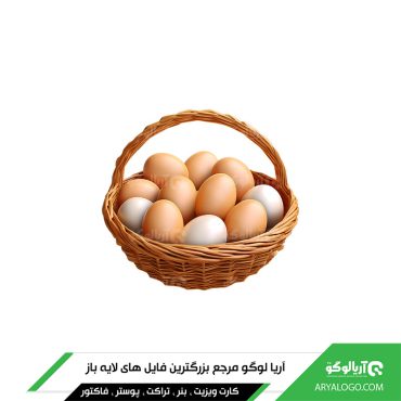 وکتور png سبد تخم مرغ کد 7